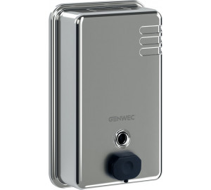 Vertical soap dispenser 1100ml 304 stainless steel polished, ABS push button